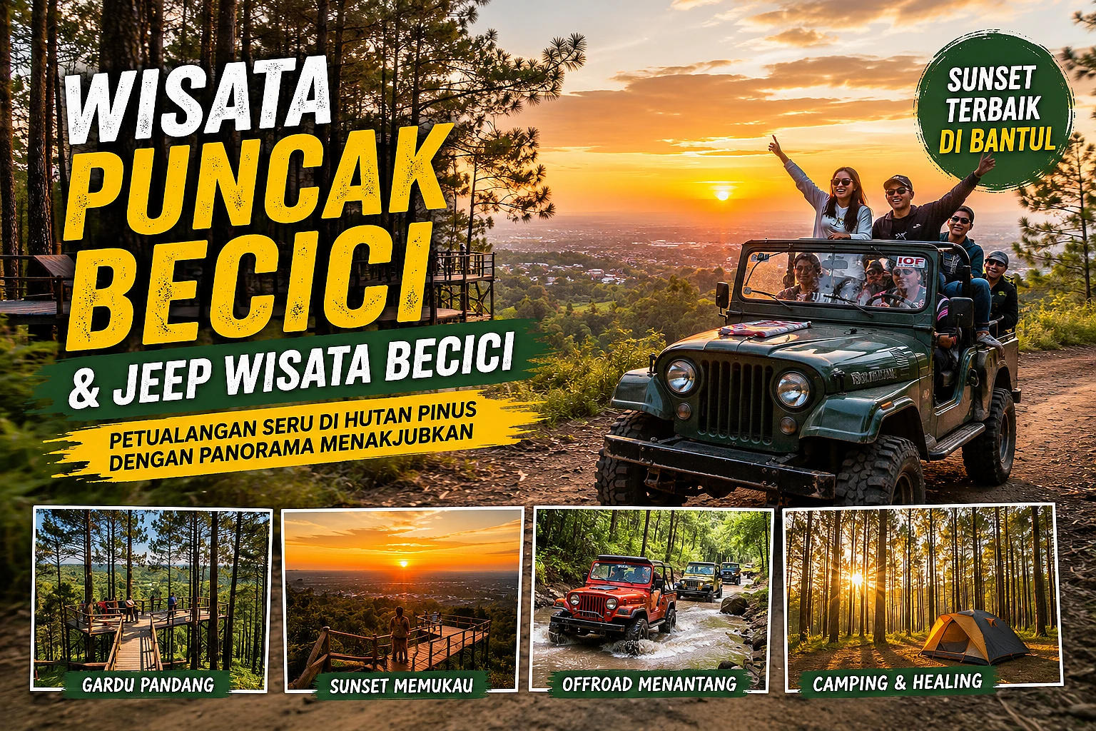 Wisata Puncak Becici dan Jeep Wisata Becici Jogja, Perpaduan Keindahan Alam dan Sensasi Offroad