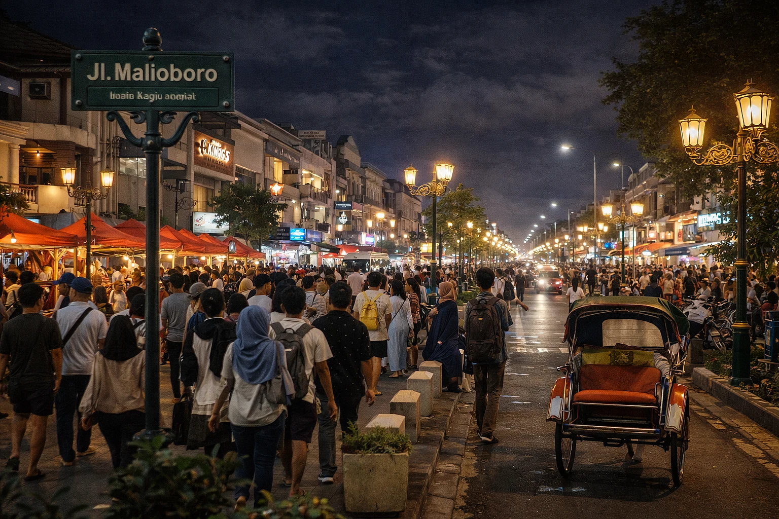 Suasana pusat kota Yogyakarta